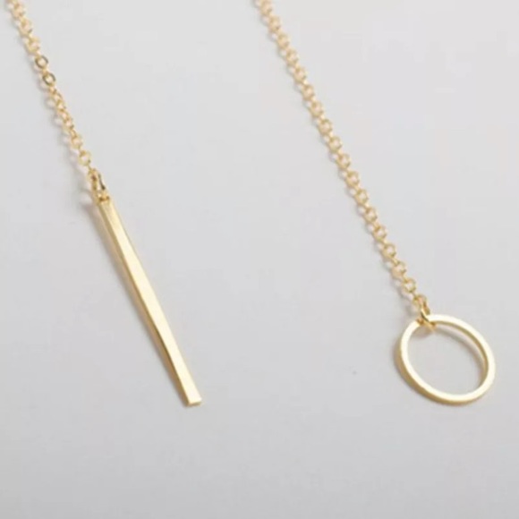 🔴𝟭𝟬/$𝟮𝟱🔴NEW Gold Bar Delicate Drop Necklace - Picture 4 of 12